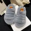 Pantuflas peludas populares para mujer para usar en exteriores, nuevo modelo casual antideslizante de moda perezosa de una tira peluda para mujer, otoño e invierno 2026