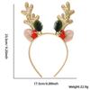 Tocado decorativo navideño transfronterizo de Amazon para adultos y niños, diadema de alce con campana, diadema de lentejuelas con astas navideñas
