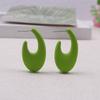 Creativo Verano Nuevo Color Caramelo Pendientes Acrílicos Semicirculares en Forma de C Pendientes Pequeños Frescos Simples Joyería para Mujeres