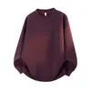 Moletom Muqiu Masculino Estilo Americano Tendência Bordado Modelagem Solta Gola Redonda para Homens, Top Esportivo Casual Estilo Campus