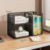 Estantería de escritorio, estante de almacenamiento para libros ilustrados infantiles, atril de escritorio, organizador de libros simple, estantería, caja de almacenamiento