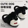 Lindas pantuflas de algodón con perrito para mujer, nuevo modelo otoño e invierno 2026, pantuflas de algodón cálidas antideslizantes de suela gruesa para pareja, para el hogar, para hombre