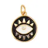 S68 Popular Europeo y Americano Ojo de Diablo Ojo de Concha de la Suerte Circona Esmalte Creativo DIY Joyería