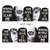 Cross-border Hot nail Art Marca d'água Adesivos ins Halloween Crânio Maple Leaf Russo unha Adesivos Atacado