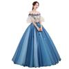 Nuevo disfraz de solo para mujer, hilo de color de estudio, noble y elegante, hombros descubiertos, reunión anual, examen de arte, vestido de noche, coro, presentador