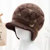 Gorros Cálidos para Mujeres de Mediana Edad y Mayores, Madres, Protección contra el Frío de Otoño e Invierno, Gorros de Punto con Protección para las Orejas para Personas Mayores y Abuelas, Gorros de Lana con Forro de Felpa
