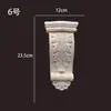 Columna Romana Estilo Europeo Madera Maciza Tallada Decoración Sencilla Estilo Europeo Cabeza de Columna Estilo Chino Viga de Soporte Soporte de Viga Almohadilla Gabinete de Chimenea Metabo