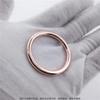 Anillo de 40 mm chapado en oro rosa, sellado con aceite, anillo de acero sin costuras, anillo de aleación de zinc, se pueden personalizar varias especificaciones
