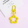 Novo Chaveiro Estrela de Cinco Pontas Colorida com Vazado Fivela de Porta Giratória Acessórios DIY Acessórios para Joias Artesanais Materiais Atacado