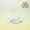 Botella PET plana y redonda de 240 ml, botella dispensadora de grado alimenticio para químicos de uso diario, botella de plástico vacía para limpieza, desinfectante y loción