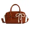 Bolso de Mano para Mujer 2026 Nuevo de Moda con Textura de Perla, Bolso Cruzado al Hombro tipo Boston Almohada