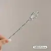 Grampo elegante e versátil de ginkgo para cabelos finos, grampo em U de nicho para a parte de trás da cabeça, grampo em forma de crescente