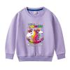 Suéter de algodón con estampado de unicornio de dibujos animados para niñas, cuello redondo, nuevo para primavera, jersey holgado de manga larga, top pullover al por mayor