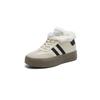 Sapatos Casuais Femininos Inverno 2025 Novo Estilo Bico Redondo Sola Grossa Versátil Espessos Quentes com Aumento Interno de Altura e Botas de Neve com Pelo Integrado