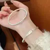 Buenos deseos de paz y alegría Pulsera de Plata de Ley para Mujer Tobillera Plata 999 Nuevo Estilo Nacional Chino Brazalete Abierto Sólido Regalo para Novia