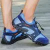 Zapatos de Senderismo para Hombre al Aire Libre, Zapatos Deportivos de Malla Tejida Fly, Zapatos de Montaña para Vadear al Aire Libre, Zapatos de Senderismo con Suela Gruesa para Vadear