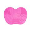 Almofada de limpeza de silicone personalizada para maçã, almofada de limpeza de pincéis de maquiagem, almofada de limpeza de pincéis de maquiagem, almofada de limpeza de silicone com ventosa