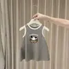 Verão 2026 Novo Vestido Sem Mangas Lindo e Estiloso para Meninas Desenho Animado Bebê Super Fofo Vestido Colete