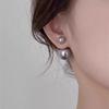 Aretes de Perlas de Doble Cara para Mujer Nuevos 2024 Explosiones Aretes Elegantes Colgante Diseño Nicho Avanzado Aretes Únicos