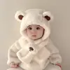 Gorro Bufanda Todo en Uno Protección para el Cuello Sombrero de Bebé Otoño e Invierno Lindo Súper Lindo Niños Niñas Invierno Niños Sombrero con Protección para las Orejas