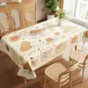 Toalha de Mesa Capivara Sem Lavar Impermeável à Prova de Óleo Resistente ao Calor 2025 Novo Modelo Retangular para Mesa de Jantar Cartoon para Mesa de Café