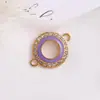 Pendente de Joia com Anel Duplo Pendurado Acessível de Luxo Transfronteiriço Pingente de Colar de Diamante Pontilhado Gota de Óleo Pingente de Chaveiro com Contas para Pulseira DIY