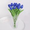 Ramo de Flores Artificiales Tulipanes de PU Flores Falsas Realistas de Alta Gama Accesorios para Atmósfera del Hogar Decoración de Ramo