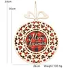 Colgantes Populares Navideños de Estilo Nórdico para Puerta Decoraciones de Pared Feliz Navidad Accesorios Festivos
