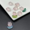 Cuentas de vidrio de 10 x 12 mm con agujero vertical en forma de tulipán, accesorios de bricolaje para pulseras sueltas europeas retro