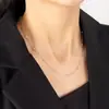 Collar Minimalista de Frijol de Plata de Ley 925 para Mujer, Cadena Clavicular Pequeña de Gota de Grano de Arroz, Diseño de Nicho, Cadena Lisa de Estilo Minimalista