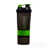 Nuevo vaso de plástico de moda de 500 ml de tres capas, vaso deportivo para fitness, vaso de tres capas para batidos de proteína en polvo, se puede imprimir logo