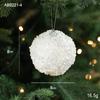 Bola de Navidad de 8 cm Santa Nueva Bola Decorativa para Árbol de Navidad Lentejuela Colgante de Espuma Decoraciones Navideñas Bola Colgante Adornos Colgantes Pequeños