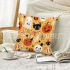 Fábrica direta de fronhas novas de Halloween transfronteiriças, decoração de quarto e sofá, fronha de linho com tema de fantasma e osso