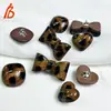 Botones de Resina con Estampado de Leopardo, Forma de Moño, Forma de Corazón, Botones Cuadrados de Dibujos Animados, Abrigo, Cárdigan, Suéter, Botones para Niños al por Mayor
