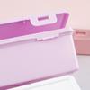 Caja de almacenamiento de papelería con hebilla de color Morandi simple, caja de hebilla de almacenamiento de gran capacidad para marcadores, bolígrafos de boceto, pinceles