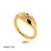 Anillo transfronterizo de oro de 18 quilates con circonita, temperamento, amor, irregular, liso, joyería, joyería de mano, Amazon