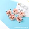 Día de San Valentín simulación rosa flor rizada cabeza de flor ramillete flor de seda cabeza arreglo floral disperso boda arreglo floral de flores de rosa arte de flores de rosa venta al por mayor