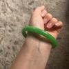 Imitação de vidro Jade Jingle Pulseira áspera redonda Pulseira passo a passo Pulseira Namorada Pequeno Livro Vermelho Pulseira Jingle Antigo Mesmo Estilo