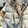 Chaleco de Algodón con Relleno Simple Versátil Otoño/Invierno 2026 para Mujer Corto Talla Grande Cuello Alto Holgado Adelgazante Cálido Ropa de Abrigo