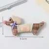 Nuevo Estilo Coreano Lindo Tela Cuadros Cachorro Dachshund Accesorios DIY Broche Ropa Zapatos Calcetines Bolsas Accesorios