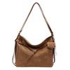 Bolsa feminina retrô de grande capacidade para deslocamento, nova moda 2025, bolsa transversal de ombro único, mochila casual leve