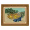 Pintura a Óleo Estilo Europeu Frutaria Natureza Morta Moldura Dourada Vintage Arte de Parede Decorativa para Sala de Jantar, Sala de Estar ou Hall de Entrada