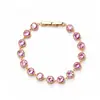 Nuevo Pulsera de Zirconia de Color Dopamina Versátil de Moda Europea y Americana para Mujer, Sensación de Alta Gama, Joyería Moderna que No se Desvanece