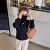 [en stock suéter de cuello alto para niñas otoño e invierno 2025 nueva ropa para niños con forro polar suéter de invierno para bebé con forro polar para niños
