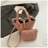 Bolso de Mano tipo Cesta de Verduras para Mujer 2025 Nuevo Estilo Coreano de Moda Bolso Cubo Fácil de Combinar para el Trabajo Casual Bolso Cruzado