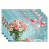 Manteles del Día de la Madre Transfronterizos, Ramos de Flores, Bendiciones de Agradecimiento, Manteles Festivos, Decoración Fotográfica para Restaurantes, Posavasos