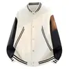 Estilo transfronterizo, diseño juvenil, chaqueta de béisbol color block para hombre, con cuello alto, corte casual y diseño versátil