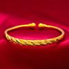 Nuevo Brazalete Gimmel de Apertura de Oro Arena de Vietnam Chapado en Latón Moneda Europea Chapado en Oro Joyería de Boda Joyería