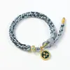 Pulsera de Cuerda Tejida a Mano de Colores Estilo Nuevo, Cinco Vías de la Riqueza, Cuerda Tejida a Mano Estilo Chino, Nudo de Maíz, Regalo de Año Zodiacal
