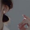Pendientes de alce navideño de plata Jufeng S925, nuevos y sencillos pendientes de asta, pendientes de ópalo personalizados a la moda